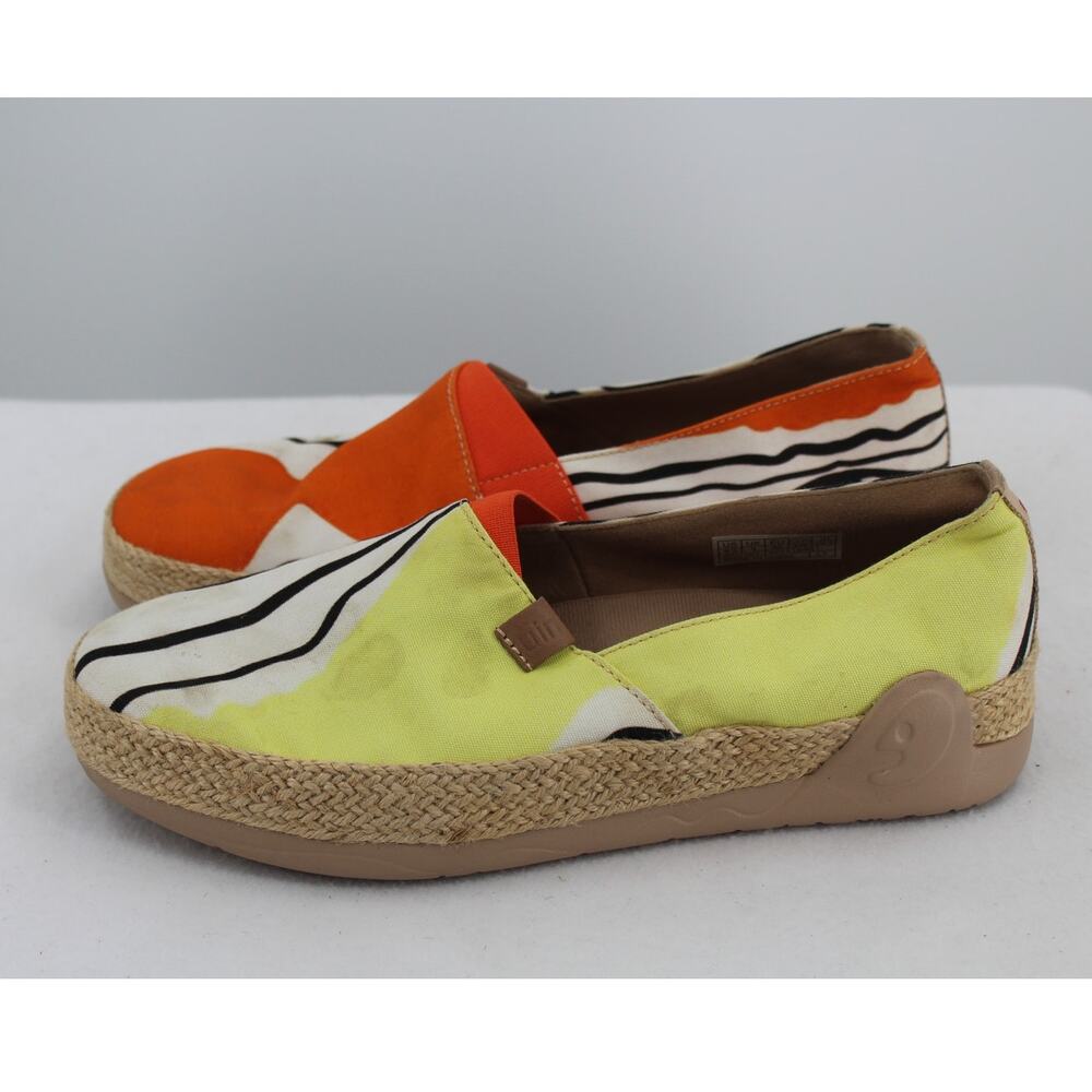 UIN Women's Espadrilles Knitted Lightweight Casual Shoes summer waves 8.5